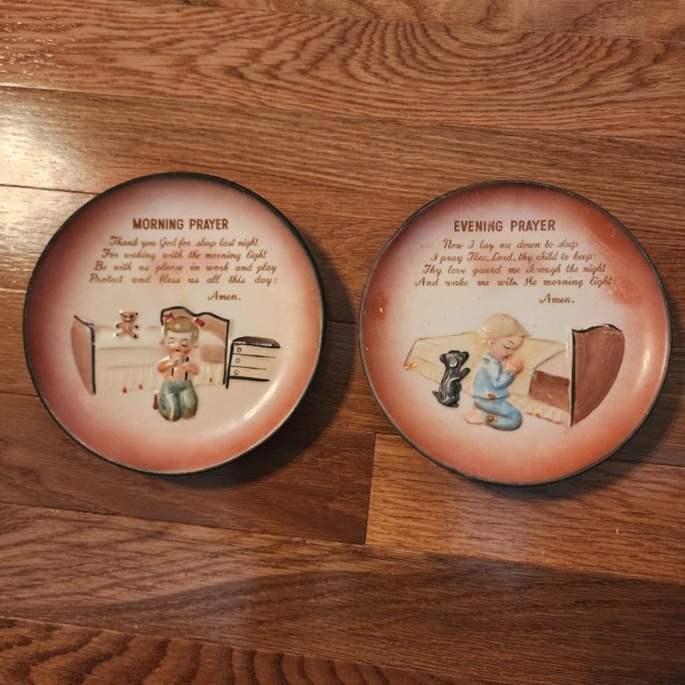 Pair of Kid's Prayer Wall Plaques
